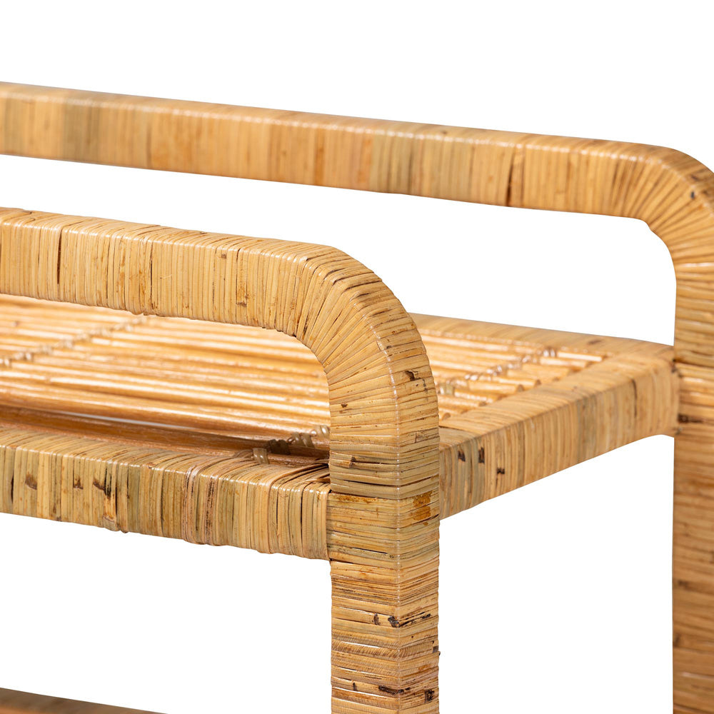 bali & pari - Delphine Cart in Natural Brown - DCWH10013-Maia-Natural Rattan-Cart view 4