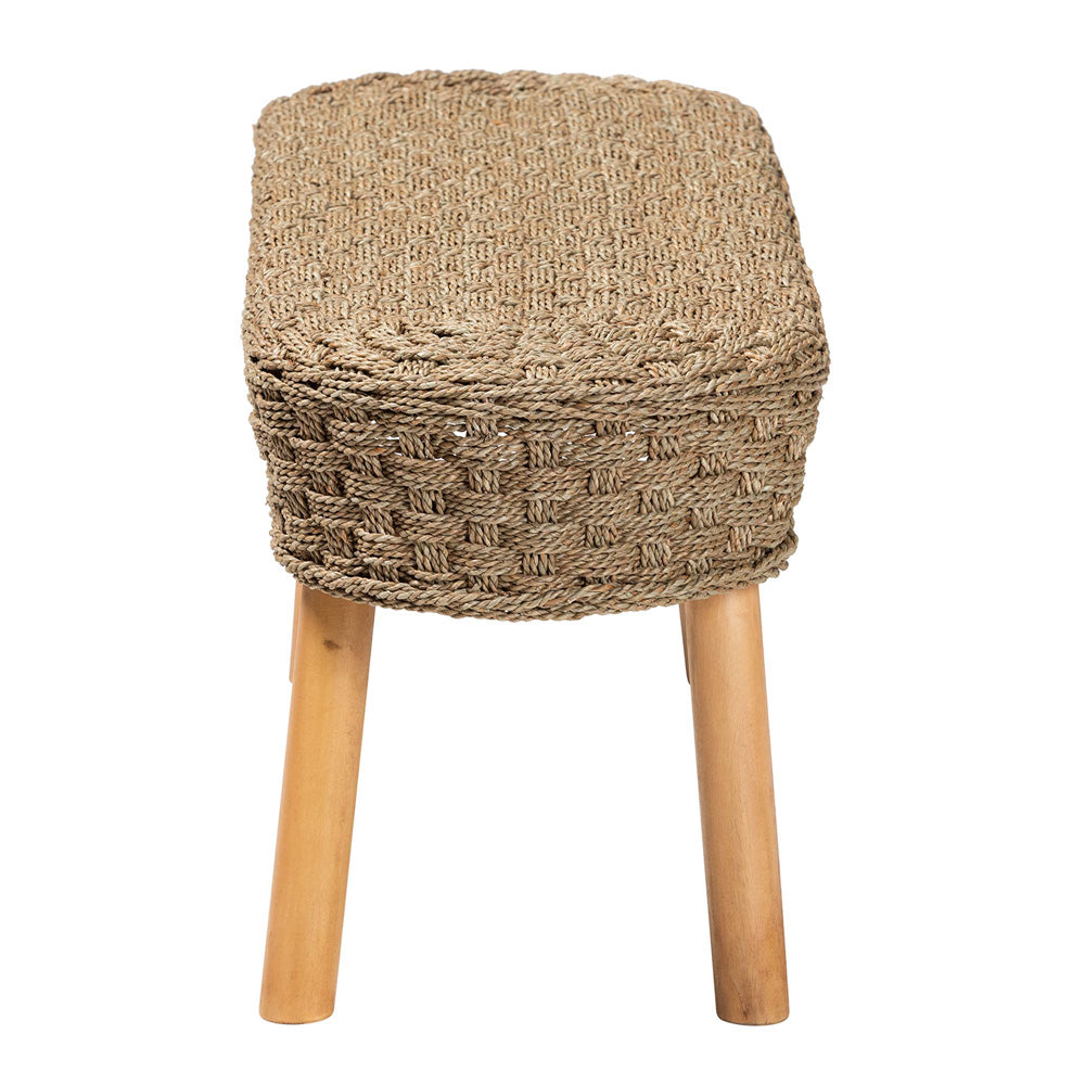 bali & pari - Denver Bench in Light Brown/Natural Brown - Denver-Natural Seagrass (no backs)-Bench view 3