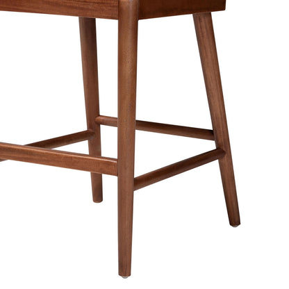 bali & pari - Denver Counter Stool in White/Walnut Brown - Denver-Wood/Banana Leaf-CS view 6