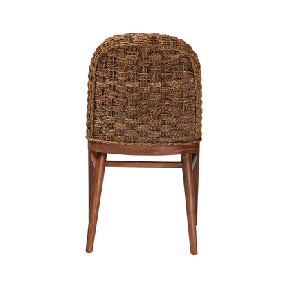 bali & pari - Denver Dining Chair in White/Walnut Brown - Denver-Wood/Banana Leaf-DC view 4