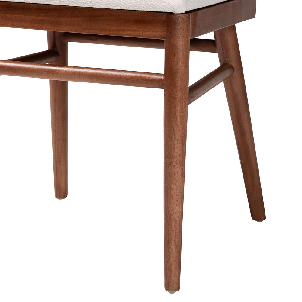bali & pari - Denver Dining Chair in White/Walnut Brown - Denver-Wood/Banana Leaf-DC view 6