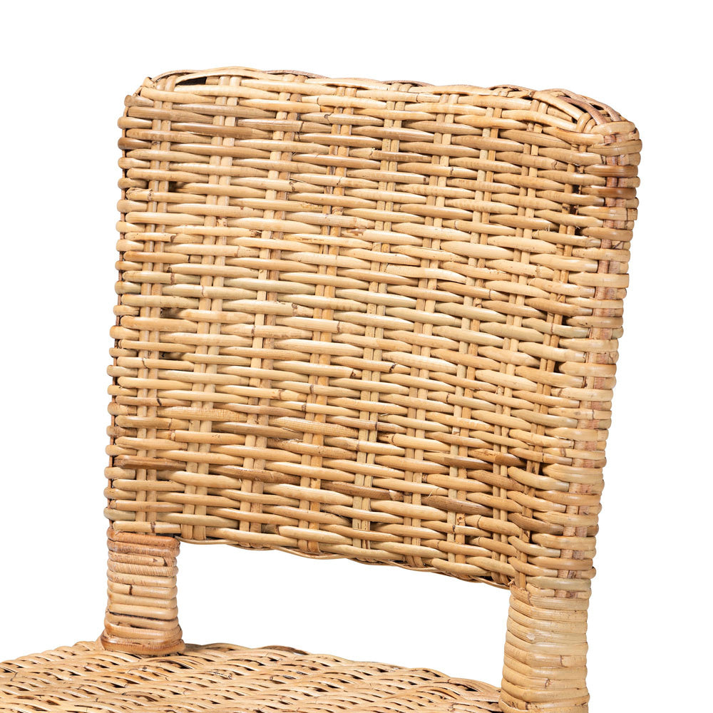 bali & pari - Dermot Set of 2 Dining Chairs in Dark Brown/Natural Brown - MD39507-Mango Wood-DC view 4