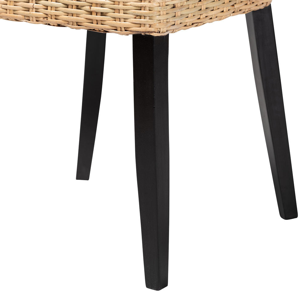 bali & pari - Dermot Set of 2 Dining Chairs in Dark Brown/Natural Brown - MD39507-Mango Wood-DC view 5