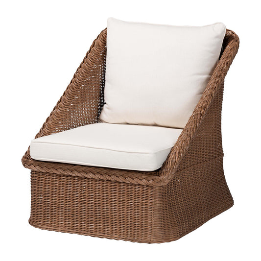 bali & pari - Derris Arm Chair in Peanut Brown - Derris-Peanut Brown/Rattan-CC view 1