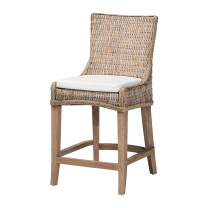 bali & pari - Derris Counter Stool in Greywashed - MD-39818-KB Derris-Grey Natural Rattan-CS view 1