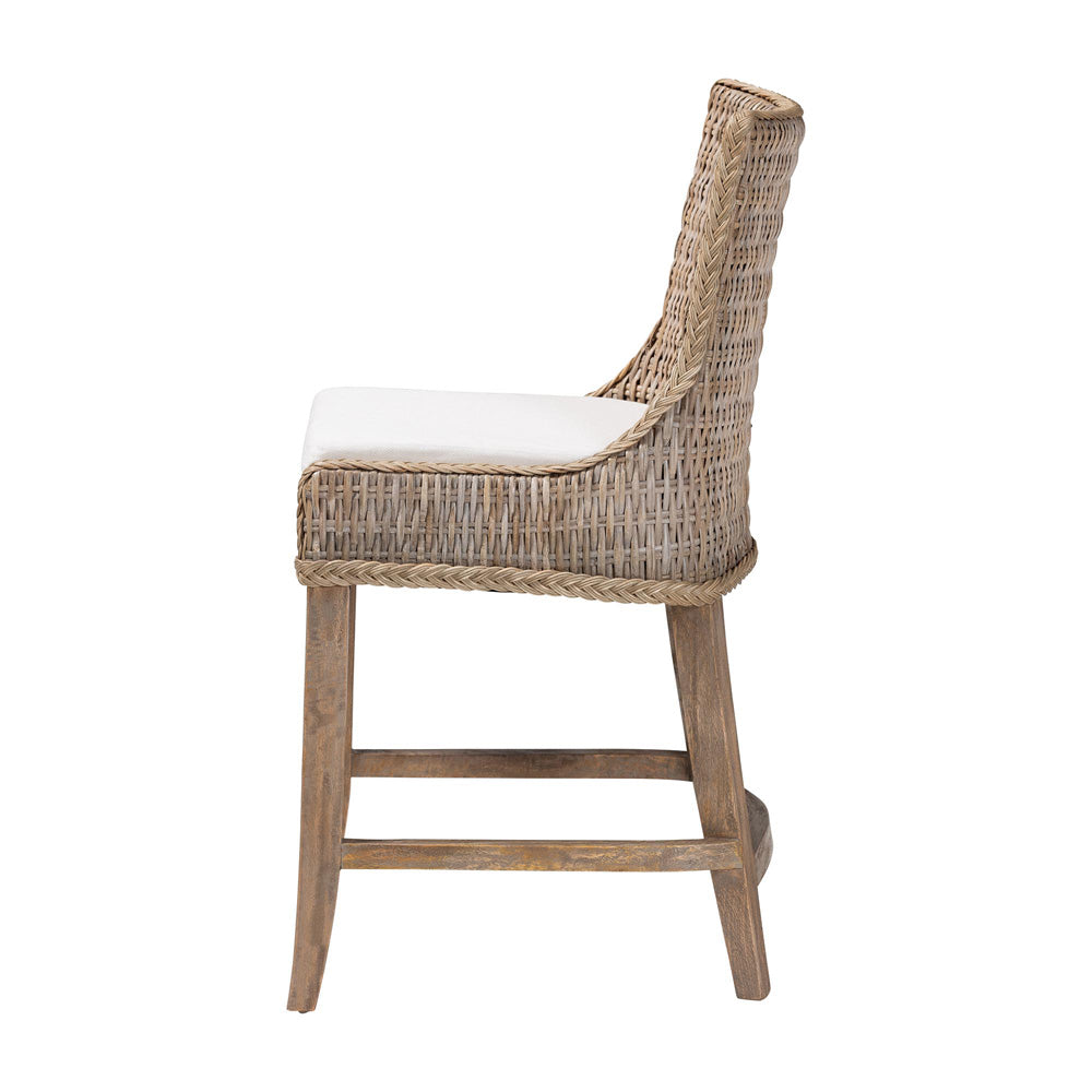 bali & pari - Derris Counter Stool in Greywashed - MD-39818-KB Derris-Grey Natural Rattan-CS view 3