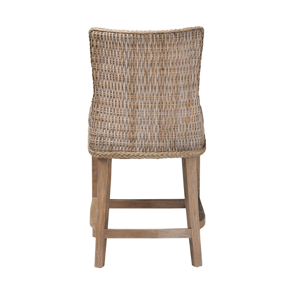 bali & pari - Derris Counter Stool in Greywashed - MD-39818-KB Derris-Grey Natural Rattan-CS view 4