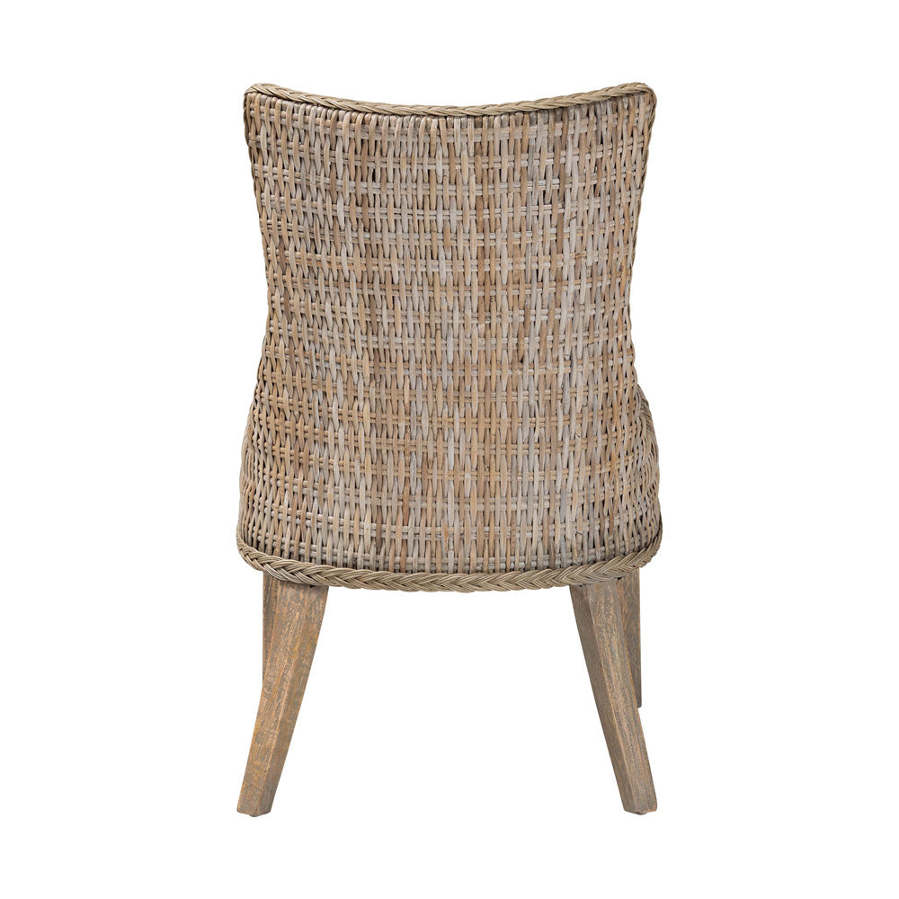 bali & pari - Derris Dining Chair in Greywashed - MD-39817-KB Derris-Grey Natural Rattan-DC view 4