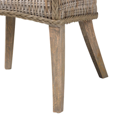 bali & pari - Derris Dining Chair in Greywashed - MD-39817-KB Derris-Grey Natural Rattan-DC view 6