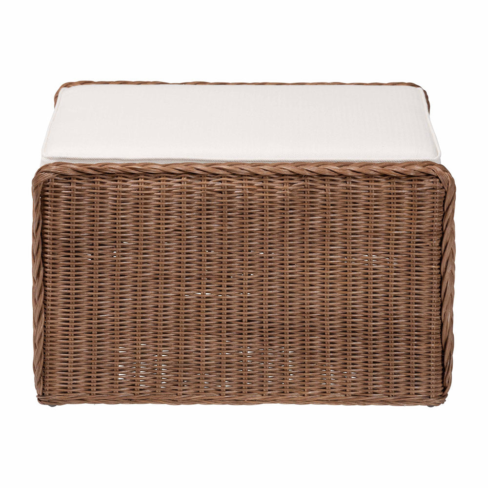bali & pari - Derris Footstool in Peanut Brown - Derris-Peanut Brown/Rattan-Footstool view 3