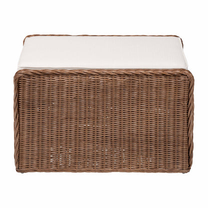 bali & pari - Derris Footstool in Peanut Brown - Derris-Peanut Brown/Rattan-Footstool view 3