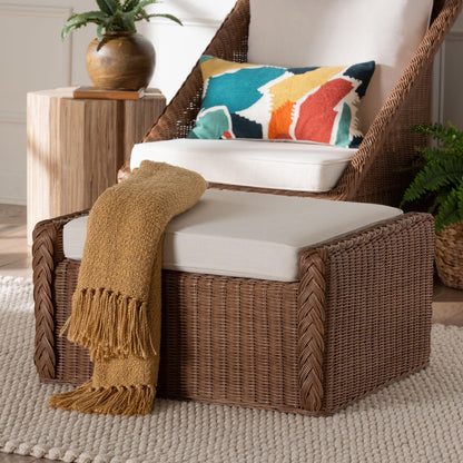 bali & pari - Derris Footstool in Peanut Brown - Derris-Peanut Brown/Rattan-Footstool view 6