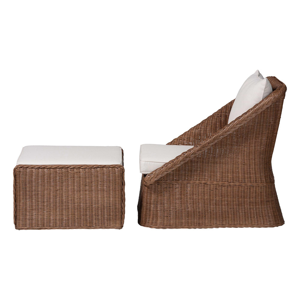 bali & pari - Derris Living Room Set in Peanut Brown - Derris-Peanut Brown/Rattan-2pc Chair/FS Set view 3