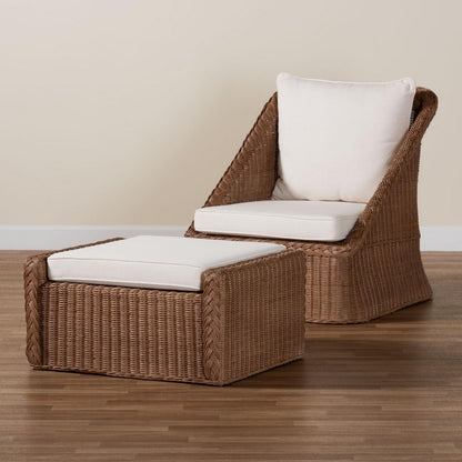 bali & pari - Derris Living Room Set in Peanut Brown - Derris-Peanut Brown/Rattan-2pc Chair/FS Set view 9