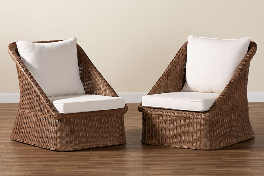 bali & pari - Derris Set of 2 Chairs in Peanut Brown - Derris-Peanut Brown/Rattan-CC-2pc Chair Set view 10