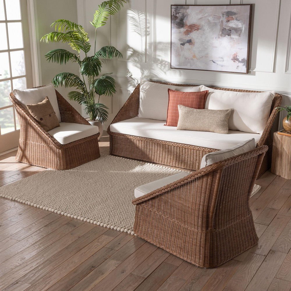 bali & pari - Derris Sofa Set in Peanut Brown - Derris-Peanut Brown/Rattan-3pc Sofa/Chair Set view 7