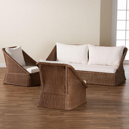 bali & pari - Derris Sofa Set in Peanut Brown - Derris-Peanut Brown/Rattan-3pc Sofa/Chair Set view 8