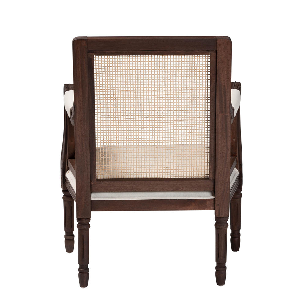 bali & pari - Desmond Chair in Beige/Dark Brown - SEA687-Dark wood-NAT03/White -F00 view 4