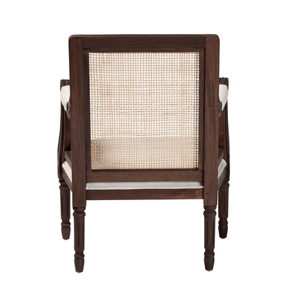 bali & pari - Desmond Chair in Beige/Dark Brown - SEA687-Dark wood-NAT03/White -F00 view 4