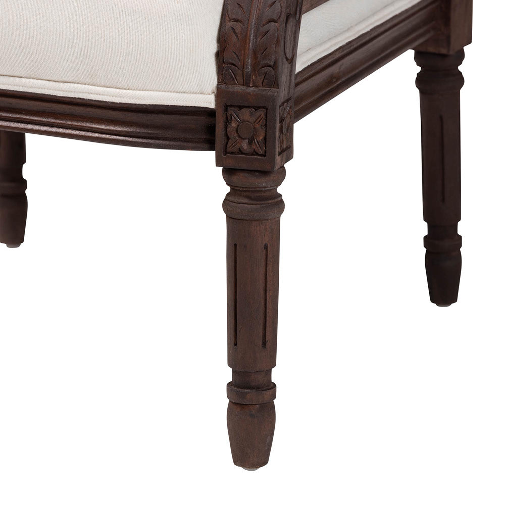 bali & pari - Desmond Chair in Beige/Dark Brown - SEA687-Dark wood-NAT03/White -F00 view 6