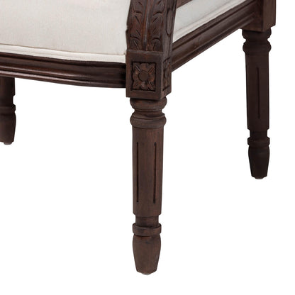 bali & pari - Desmond Chair in Beige/Dark Brown - SEA687-Dark wood-NAT03/White -F00 view 6