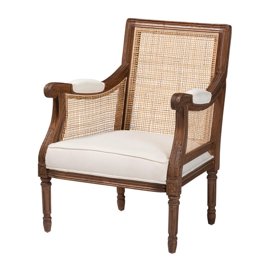 bali & pari - Desmond Chair in Beige/Walnut Brown - SEA687-Medium tone-NAT02/White-F00 view 1