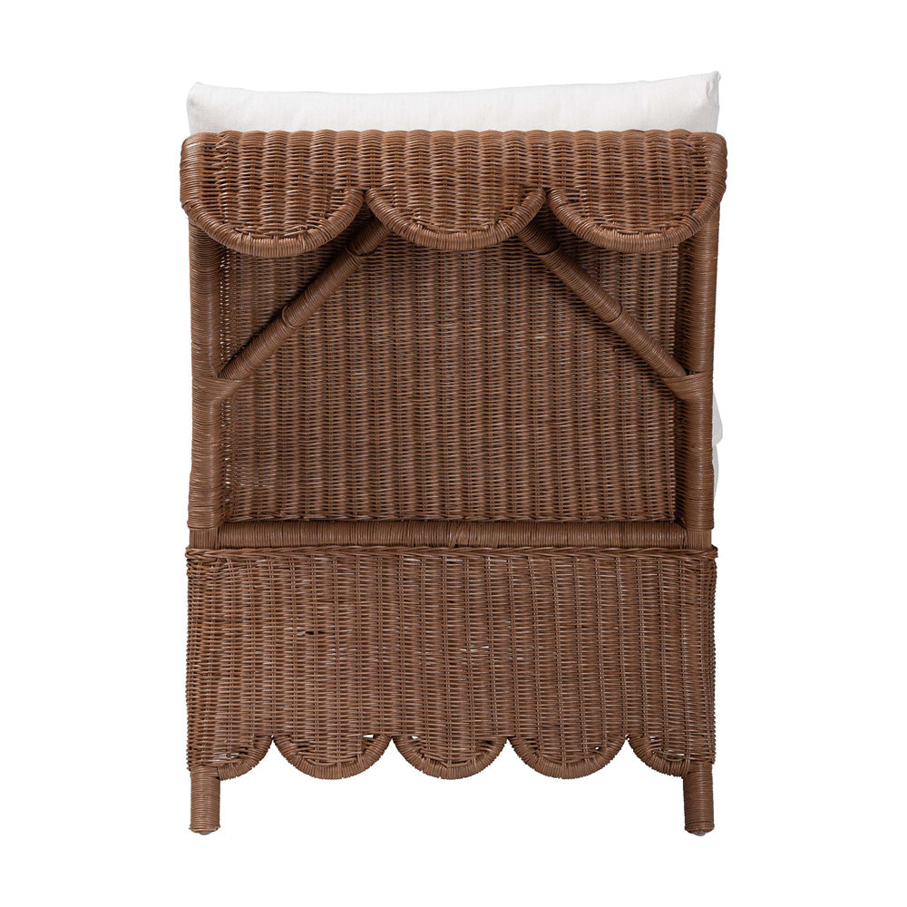bali & pari  - Detta Chair in Peanut Brown - Detta-Peanut Brn-Rattan-Armless-Cushion-Chair view 4