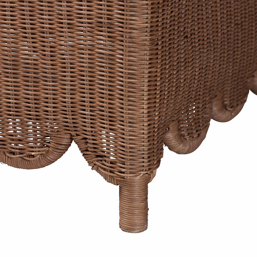 bali & pari  - Detta Chair in Peanut Brown - Detta-Peanut Brn-Rattan-Armless-Cushion-Chair view 5
