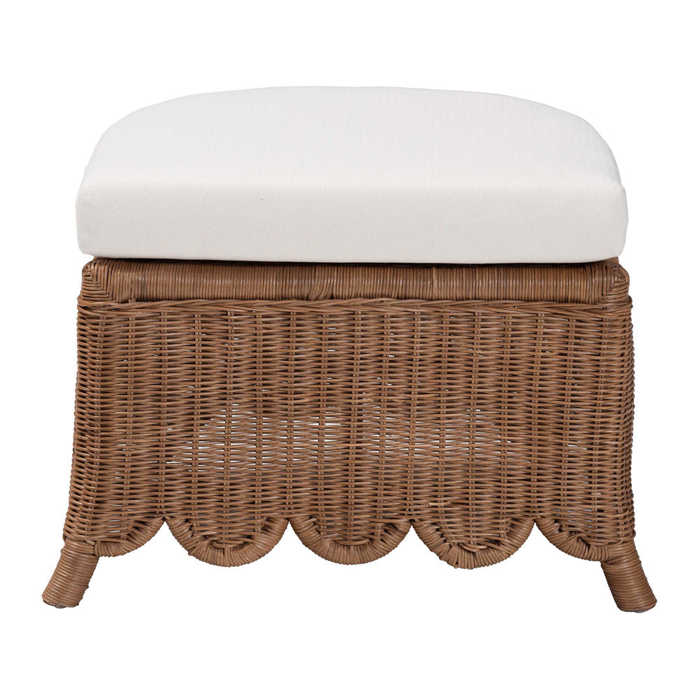 bali & pari  - Detta Footstool in Peanut Brown - Detta-Peanut Brown-Rattan-Cushion-Stool view 4