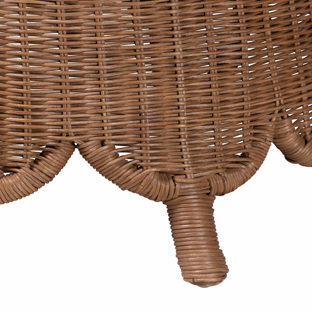 bali & pari  - Detta Footstool in Peanut Brown - Detta-Peanut Brown-Rattan-Cushion-Stool view 5