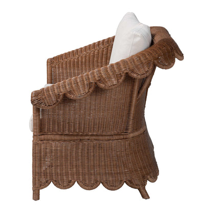 bali & pari  - Detta Loveseat in Peanut Brown - Detta-Peanut Brown-Rattan-Cushion-LS view 3