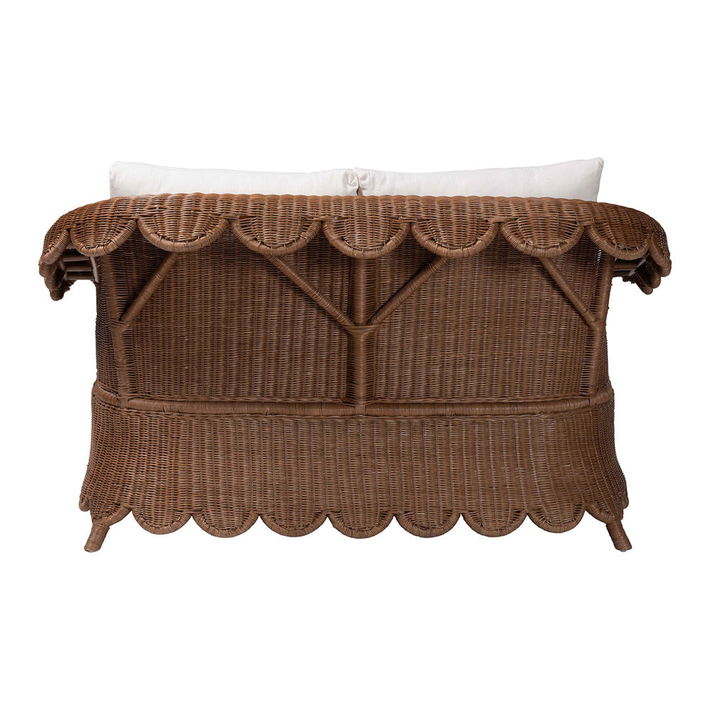 bali & pari  - Detta Loveseat in Peanut Brown - Detta-Peanut Brown-Rattan-Cushion-LS view 4