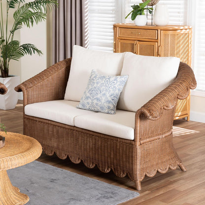 bali & pari  - Detta Loveseat in Peanut Brown - Detta-Peanut Brown-Rattan-Cushion-LS view 7