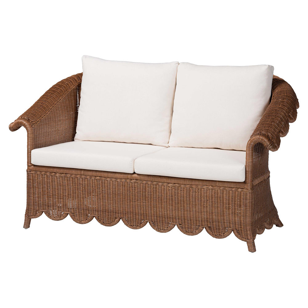 bali & pari  - Detta Sofa Set in Peanut Brown - Detta-Peanut Brown-Rattan-3PC Set view 3