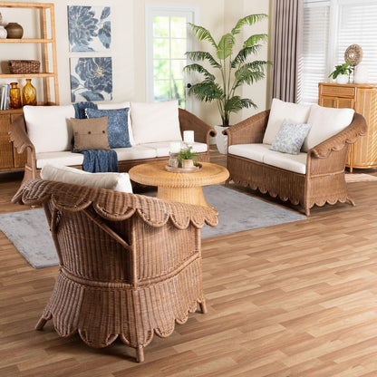 bali & pari  - Detta Sofa Set in Peanut Brown - Detta-Peanut Brown-Rattan-3PC Set view 7