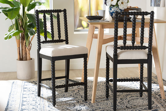 bali & pari - Deya Counter Stool - Deya-Black Wooden-CS view 2