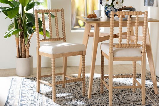 bali & pari - Deya Counter Stool - Deya-Natural Wooden-CS view 2