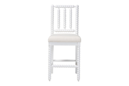 bali & pari - Deya Counter Stool - Deya-White Wooden-CS view 3