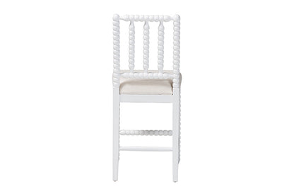bali & pari - Deya Counter Stool - Deya-White Wooden-CS view 5