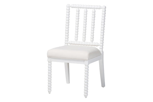 bali & pari - Deya Dining Chair - Deya-White Wooden-DC view 1
