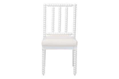 bali & pari - Deya Dining Chair - Deya-White Wooden-DC view 3