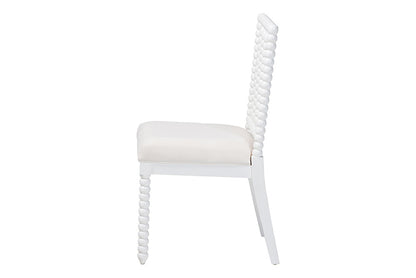 bali & pari - Deya Dining Chair - Deya-White Wooden-DC view 4
