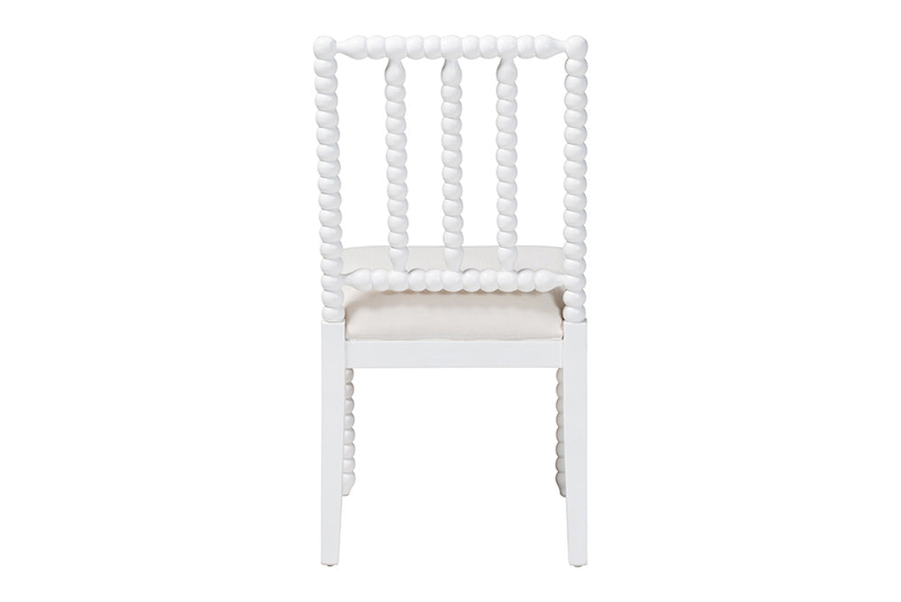 bali & pari - Deya Dining Chair - Deya-White Wooden-DC view 5