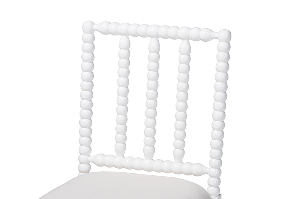 bali & pari - Deya Dining Chair - Deya-White Wooden-DC view 6