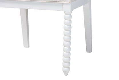 bali & pari - Deya Dining Chair - Deya-White Wooden-DC view 7