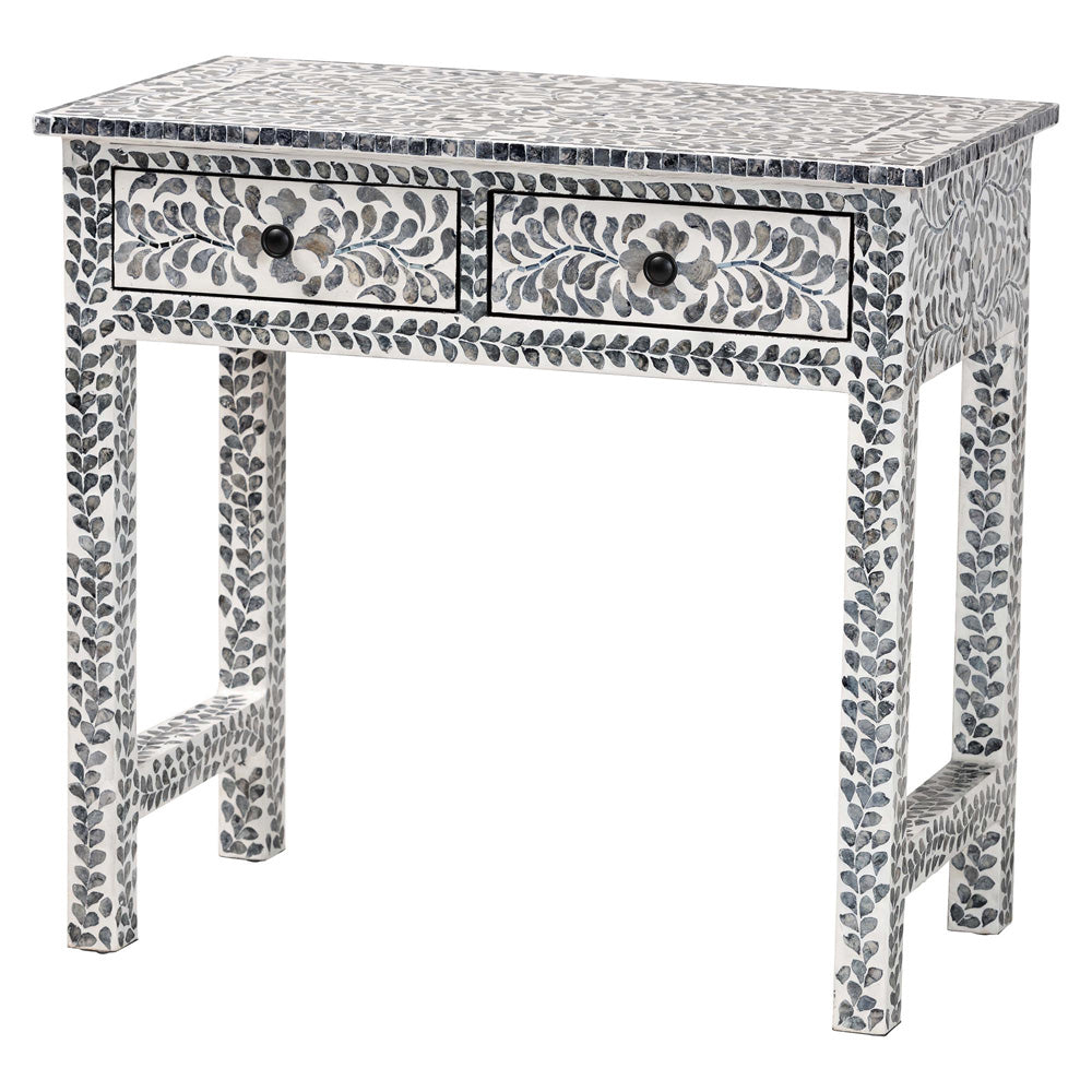 bali & pari - Diata Console Table in Mosaic Black/White - F242-FT12-Console Table view 1