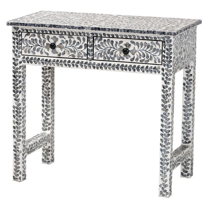 bali & pari - Diata Console Table in Mosaic Black/White - F242-FT12-Console Table view 1