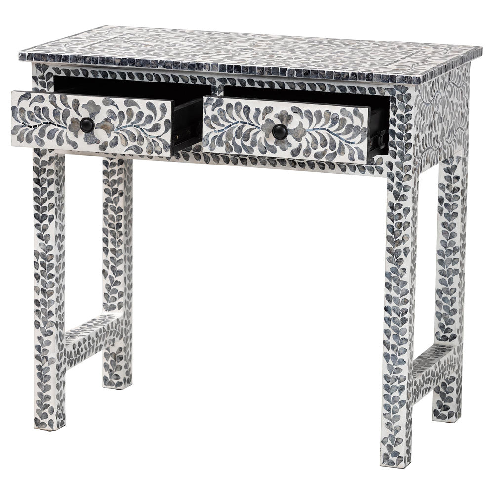 bali & pari - Diata Console Table in Mosaic Black/White - F242-FT12-Console Table view 2