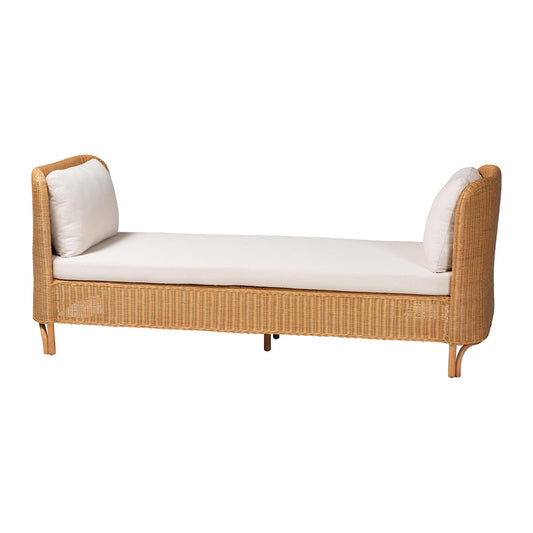 bali & pari - Diva Daybed in Natural Rattan - Diva-Light Honey Rattan/Cushioned-Daybed view 1