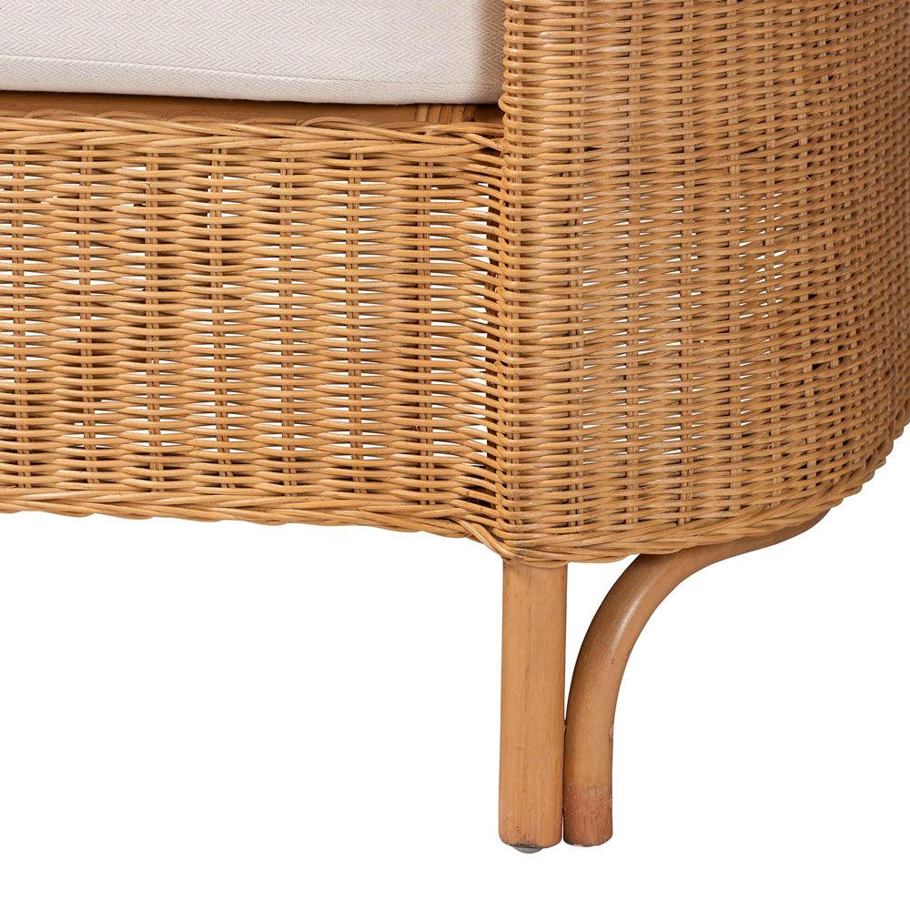 bali & pari - Diva Daybed in Natural Rattan - Diva-Light Honey Rattan/Cushioned-Daybed view 4